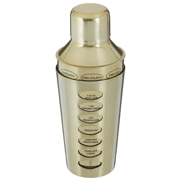 Recipe Cocktail Shaker - Brass