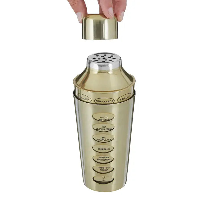 Recipe Cocktail Shaker - Brass