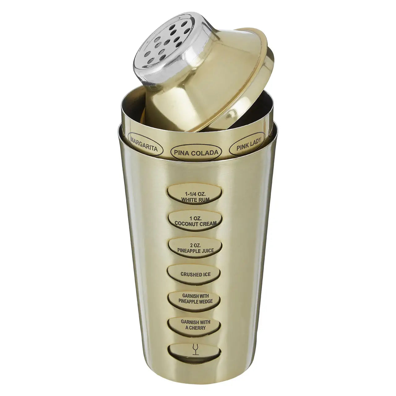 Recipe Cocktail Shaker - Brass