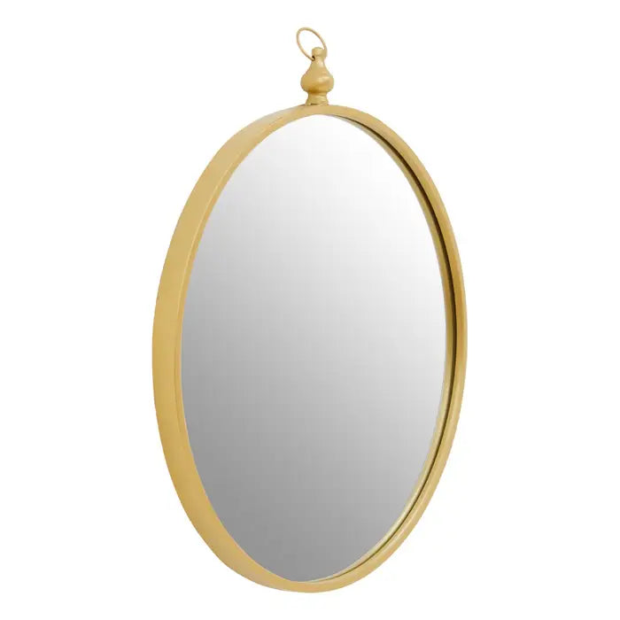 Gold Wall Mirror With Circular Hook