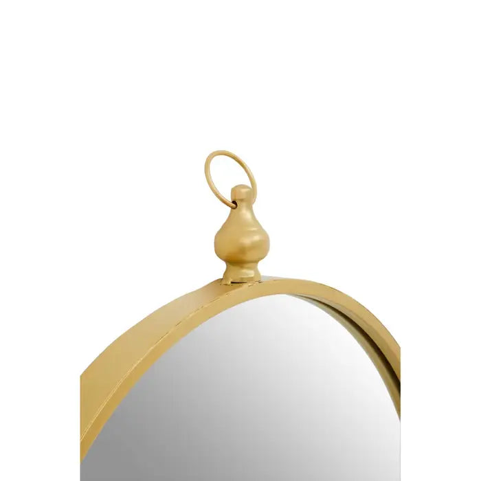 Gold Wall Mirror With Circular Hook