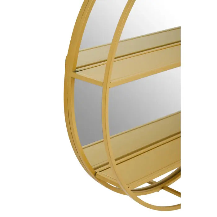 Gold Shelved Wall Mirror