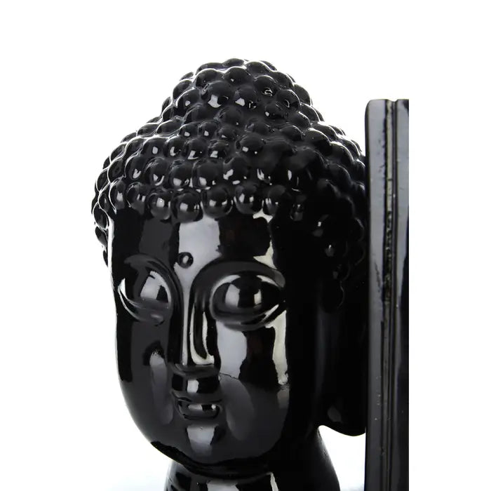 Buddha Head Bookends - Set of 2 (Black)