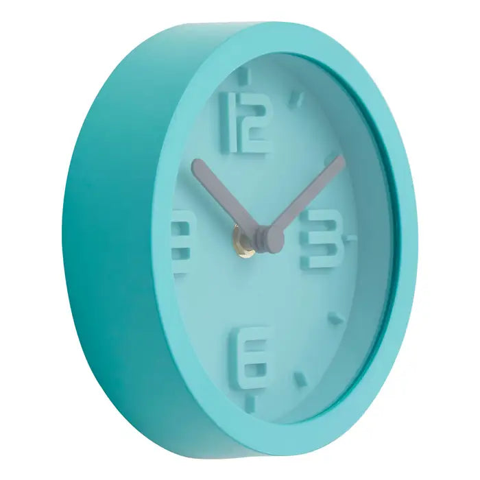 Bilbo Cyan Embossed Wall Clock