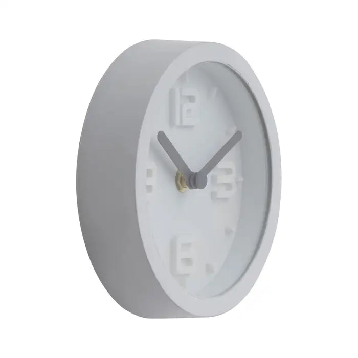 Bilbo White Embossed Wall Clock