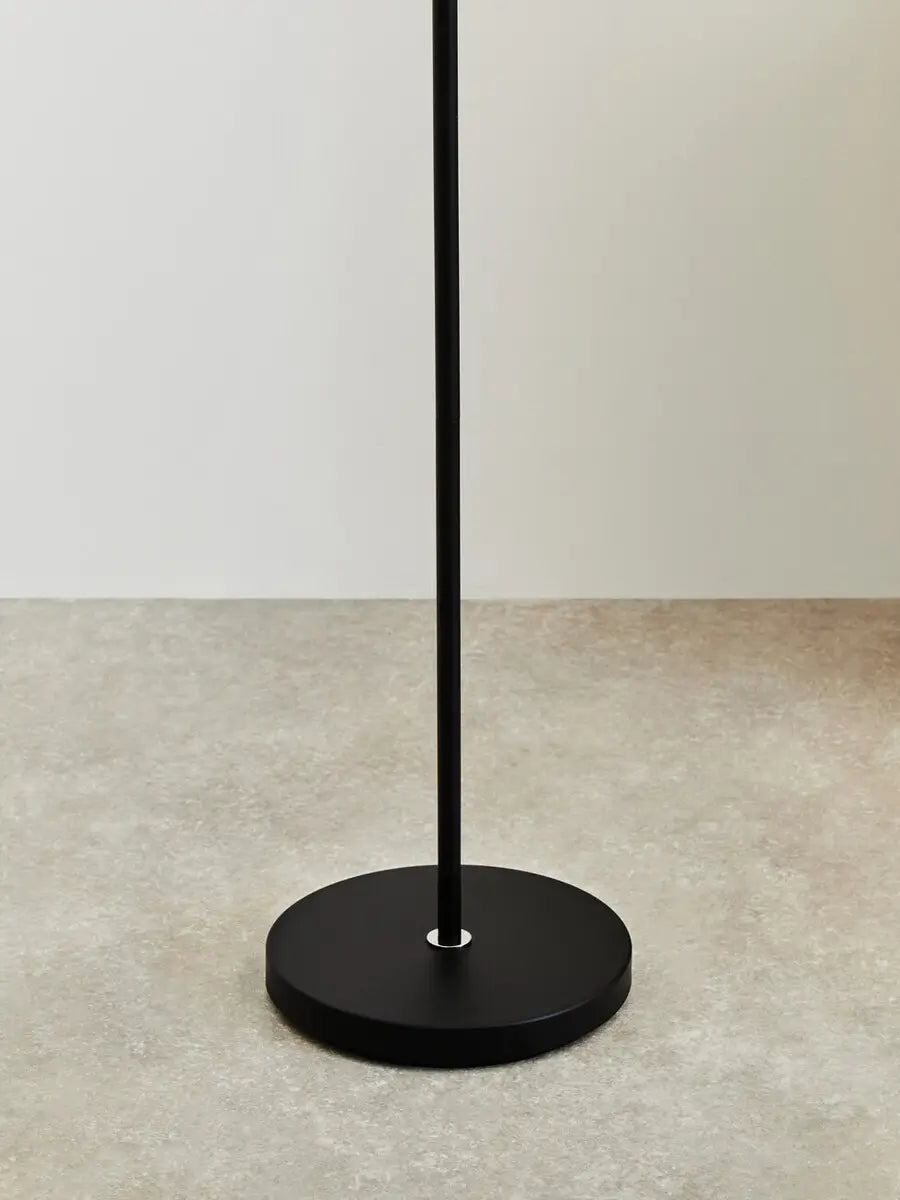 Helsinki Black Wood and Metal Floor Lamp