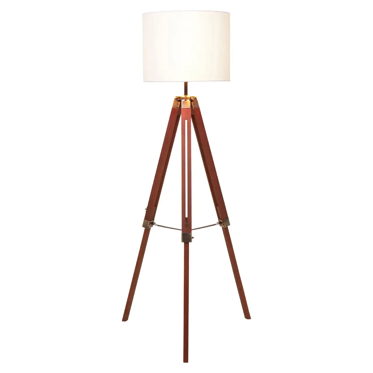 Helsinki Tripod Floor Lamp With Brown Base