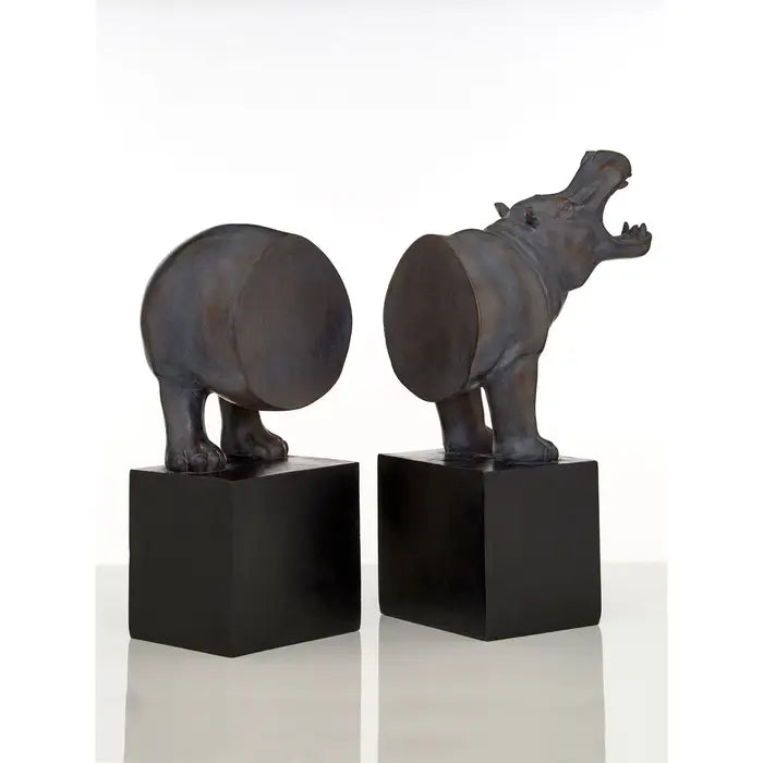 Bohemian Hippo Bookends Set of 2