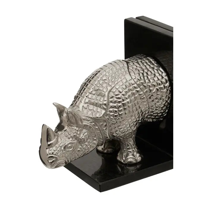 Bohemian Rhino Bookends Set of 2