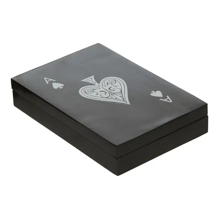 Luxury Double Card Box with Playing Cards (Black)