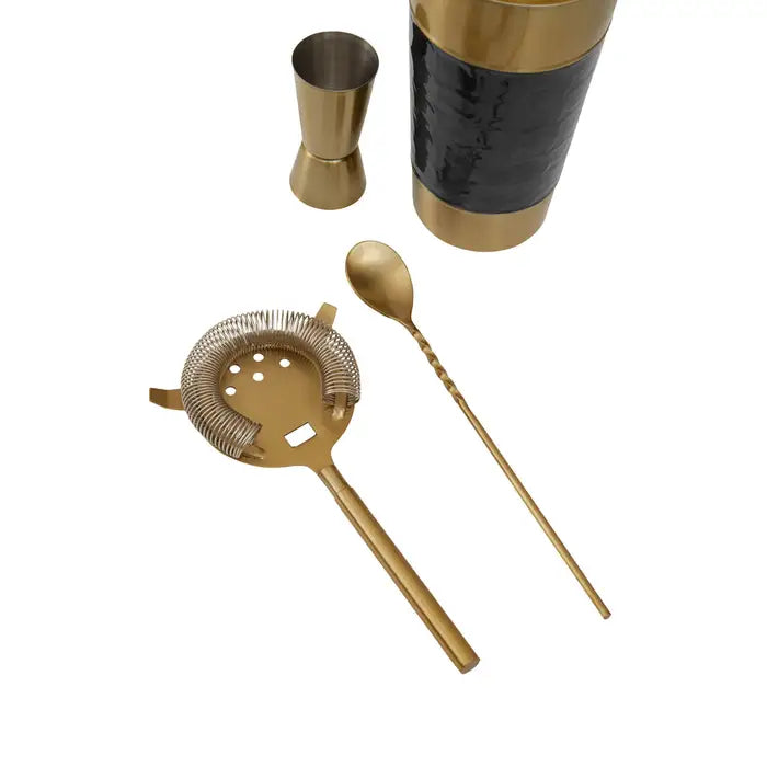 Black Enamel Cocktail Set