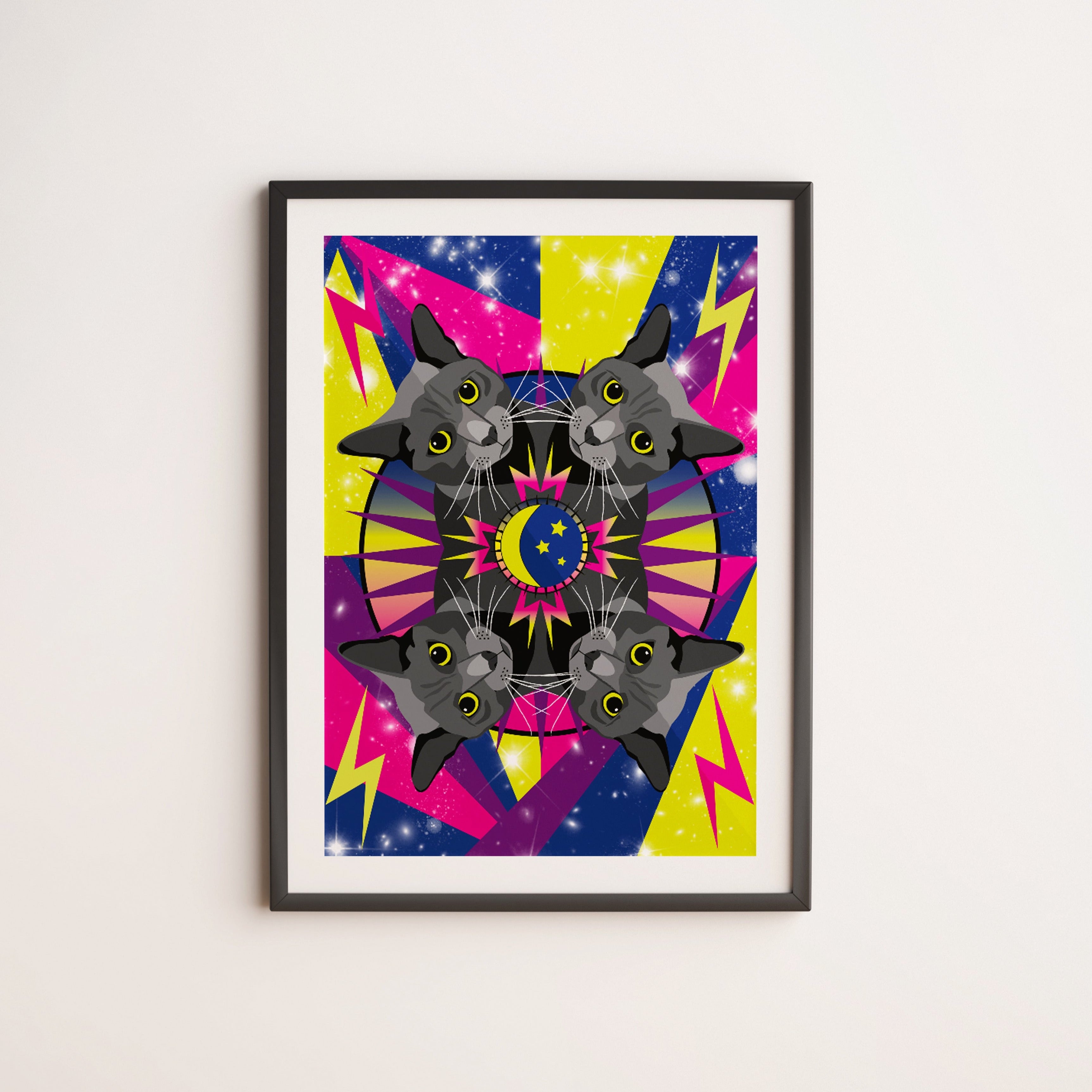 Dazzle & Jolt Cosmic Cat Wall Art